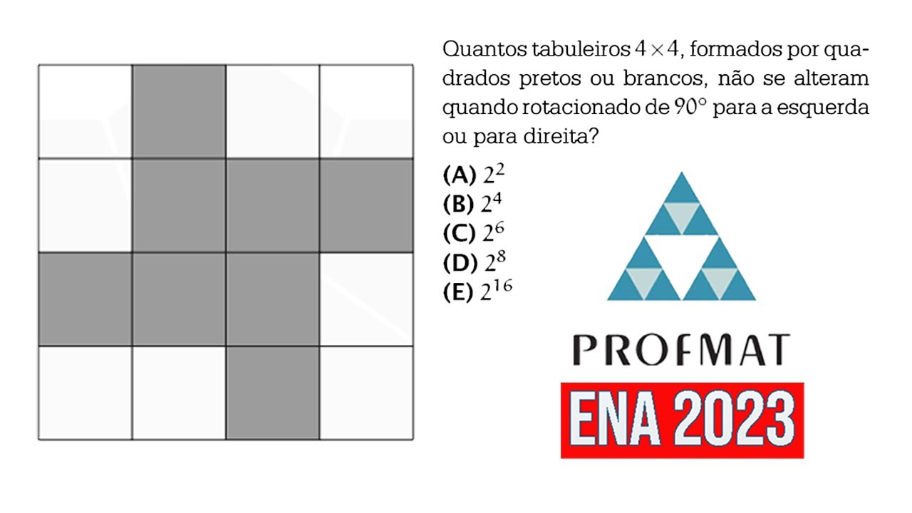 Profmat 2023 ENA Questão do Tabuleiro Q 18