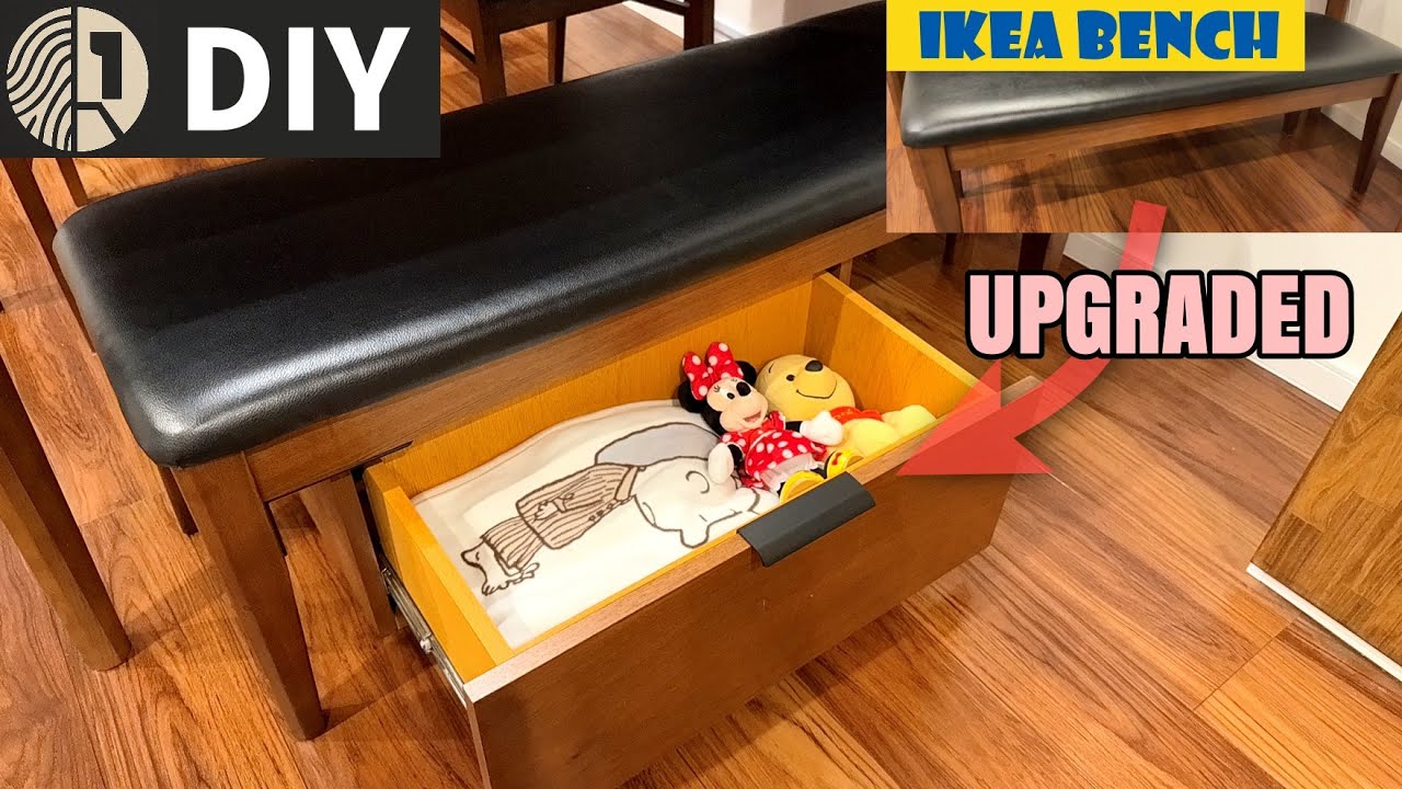 DIYで作るIKEAベンチ後付け収納 | 既製家具にピッタリ合う引き出しを収める