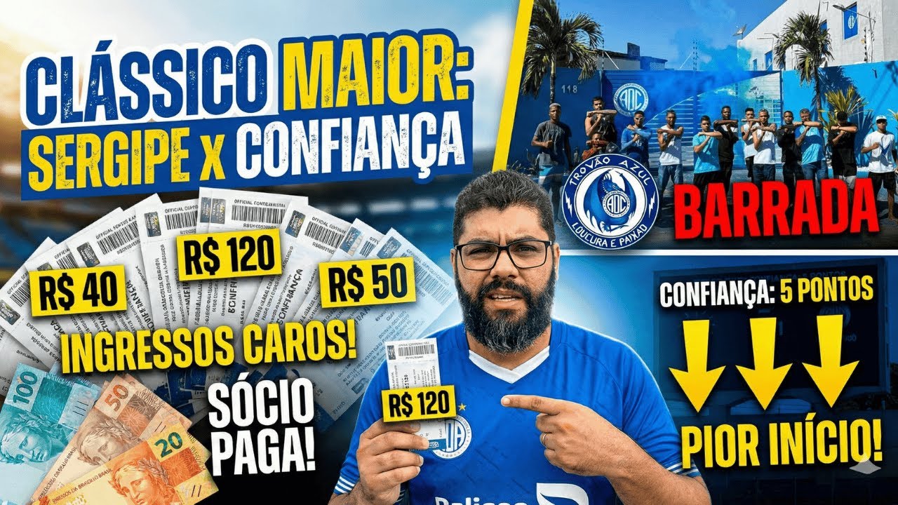 Sergipe x Confiança: Ingressos à venda | Trovão barrada no Sabino
