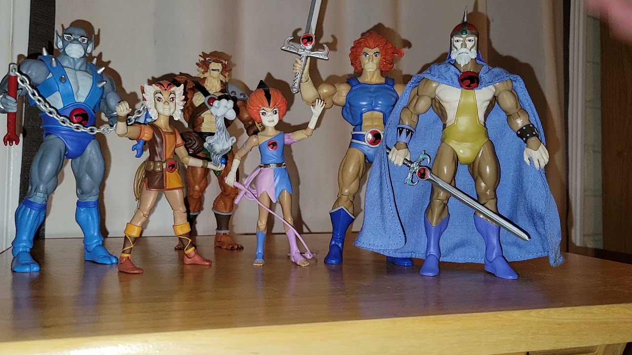 Super7 Thundercats Ultimates Jaga and Slithe with Mattel Classics cats and a vintage Safari Joe!