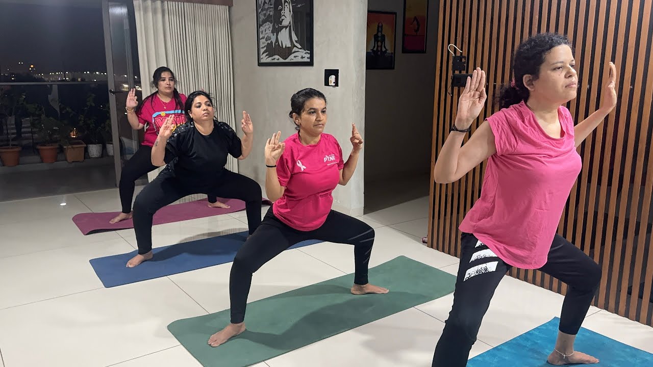 MORNING YOGA CLASSES ||Chandranamskar yoga for Beginners #yoga #practice #weightloss 