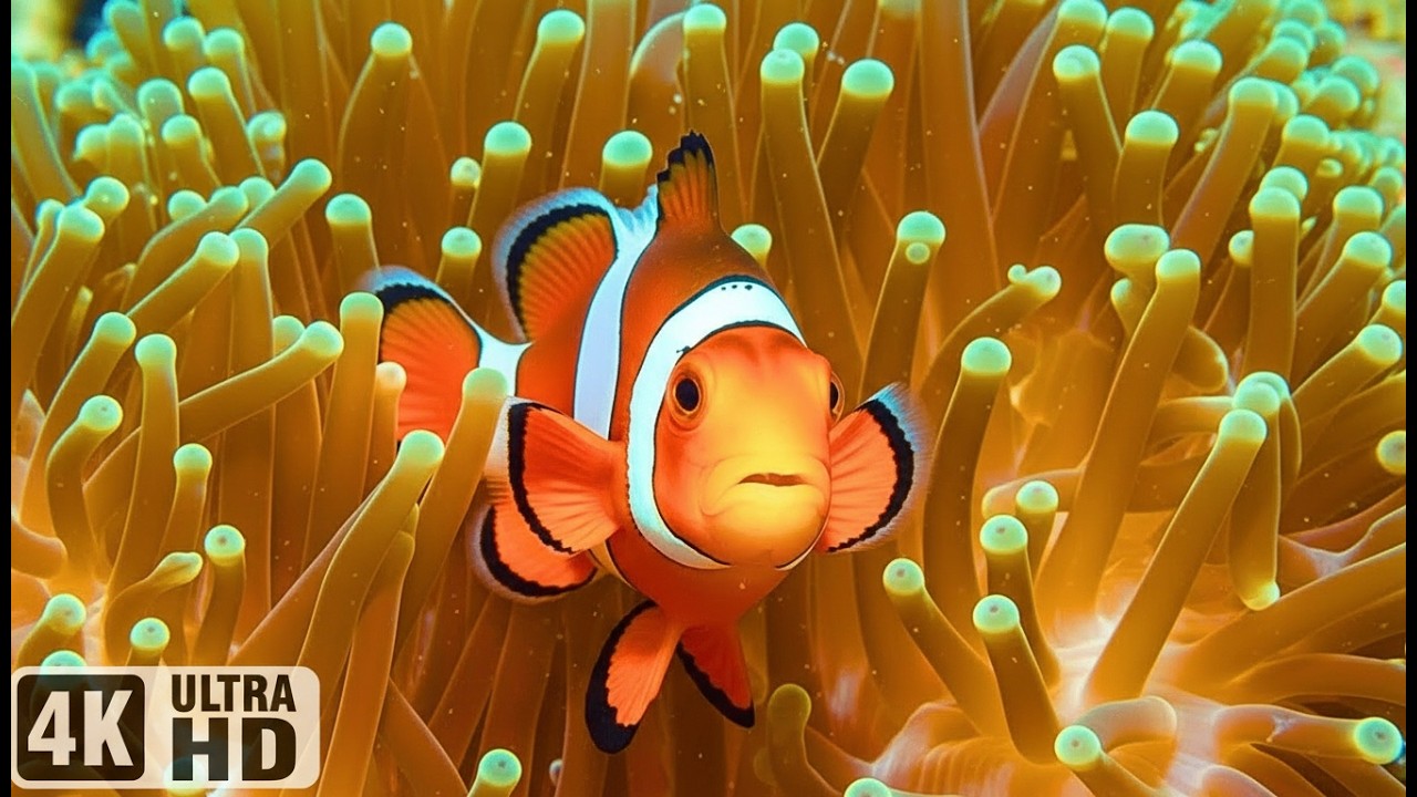 Beautiful Ocean Dreams 4K 🐠 Tropical Fish & Jellyfish – Peaceful Music for Sleep