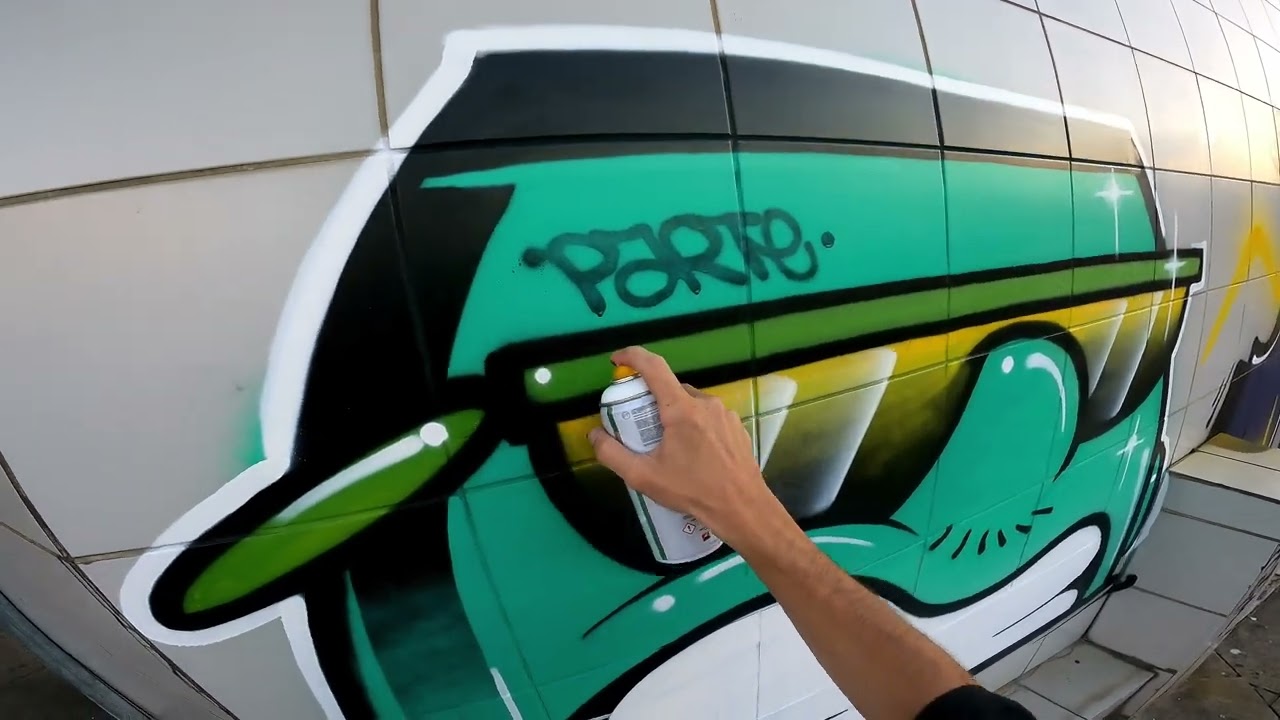 Graffiti - Pintando Persona e Bomb de Letras ft. RESK 12