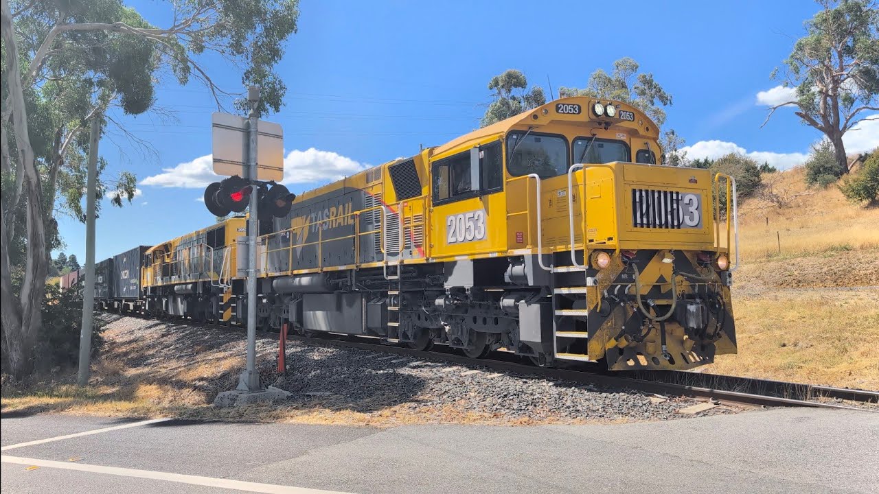 Tasrail 2053 2052 #55 train Opossum Road