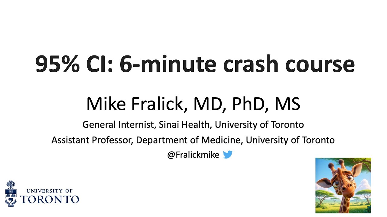 Intro to 95% confidence intervals: 6 min crash course
