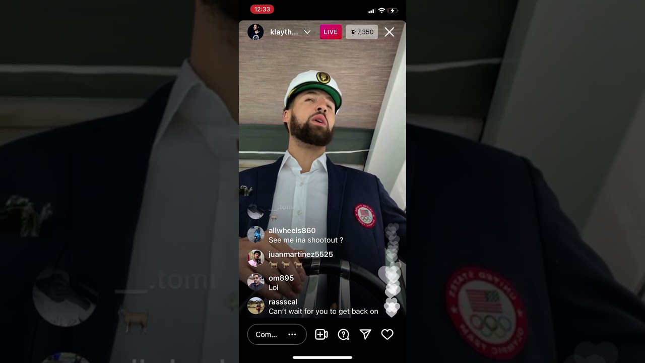 Klay Thompson Riding On His Boat Again Having Fun