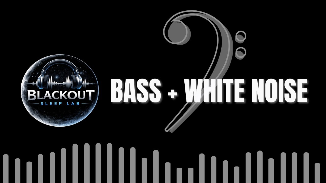 Deep Bass White Noise Black Screen 9 Hours | Blackout Sleep Lab