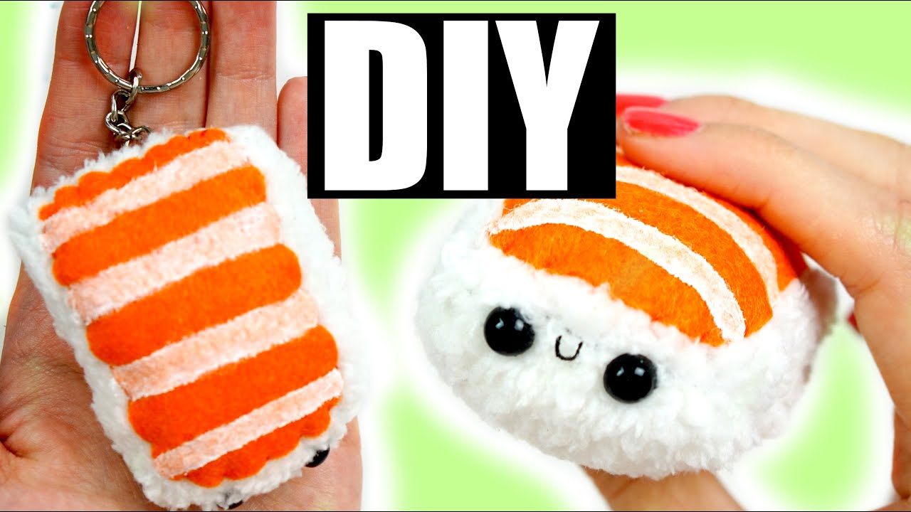 DIY sushi plush keychain *super quick & easy*