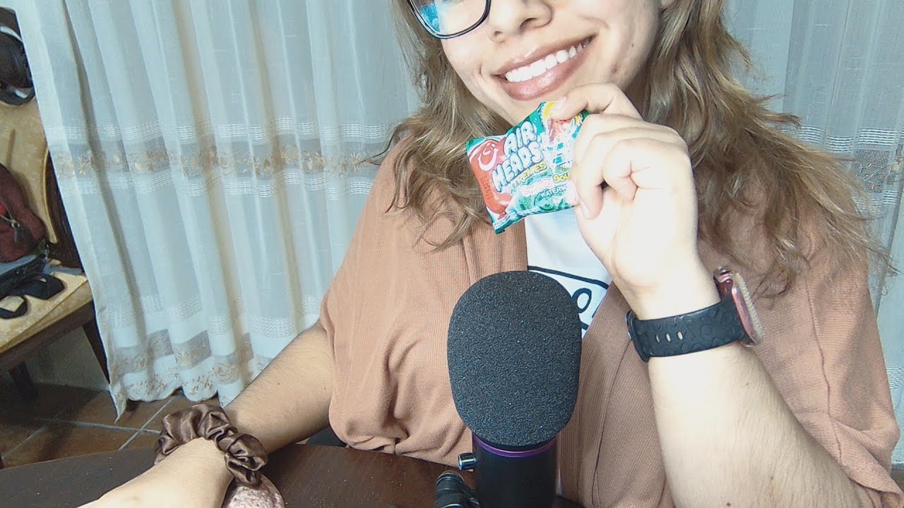 ASMR Comiendo Dulce Ácido de Sandía 😝😝🍉🍉