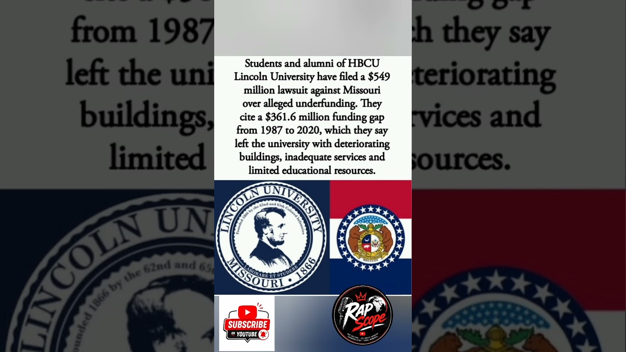 LINCOLN UNIVERSITY STUDENTS & ALUMNI FILE $549M LAWSUIT AGAINST MISSOURI! 💰⚖️🔥#shorts