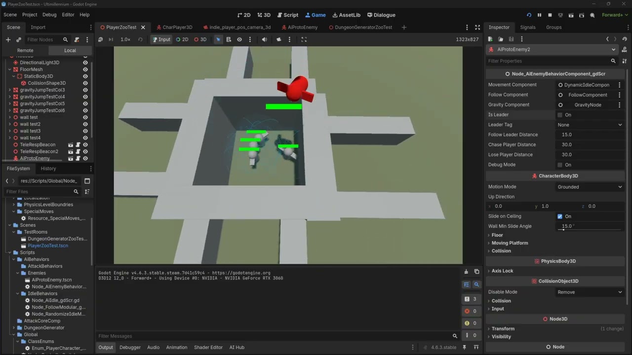Updated AI Enemies To Follow & Attack Player | Basic Leaping Body Slam | Godot | Game Dev Log