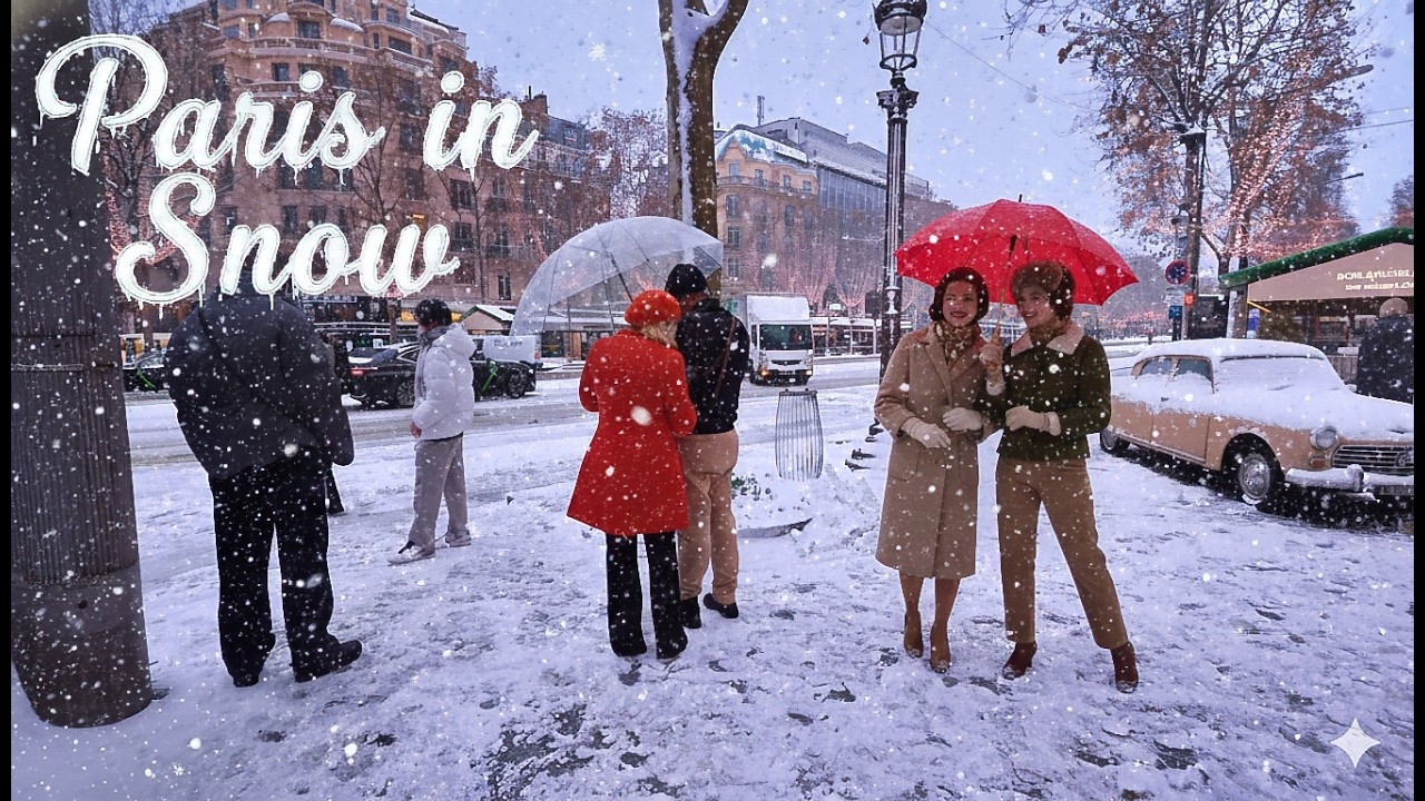 Paris in the Snow 2026 ❄️ Magical Winter Walking Tour | 4K HDR