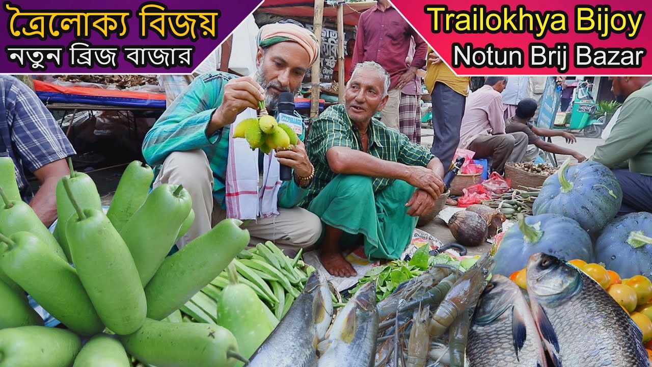 Amazing Haat Bazar in Notun Bridge Bangladesh | ত্রৈলোক্য বিজয় নতুন ব্রিজ বাজার
