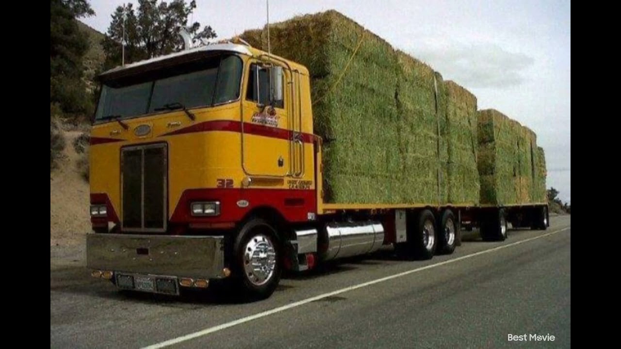 Peterbilt cabover hay haulers