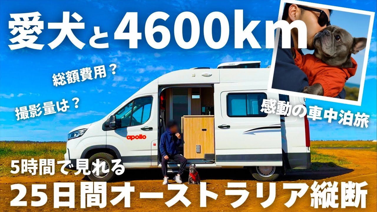 【総集編】愛犬と感動の4600km！涙と絶望のオーストラリア車中泊旅