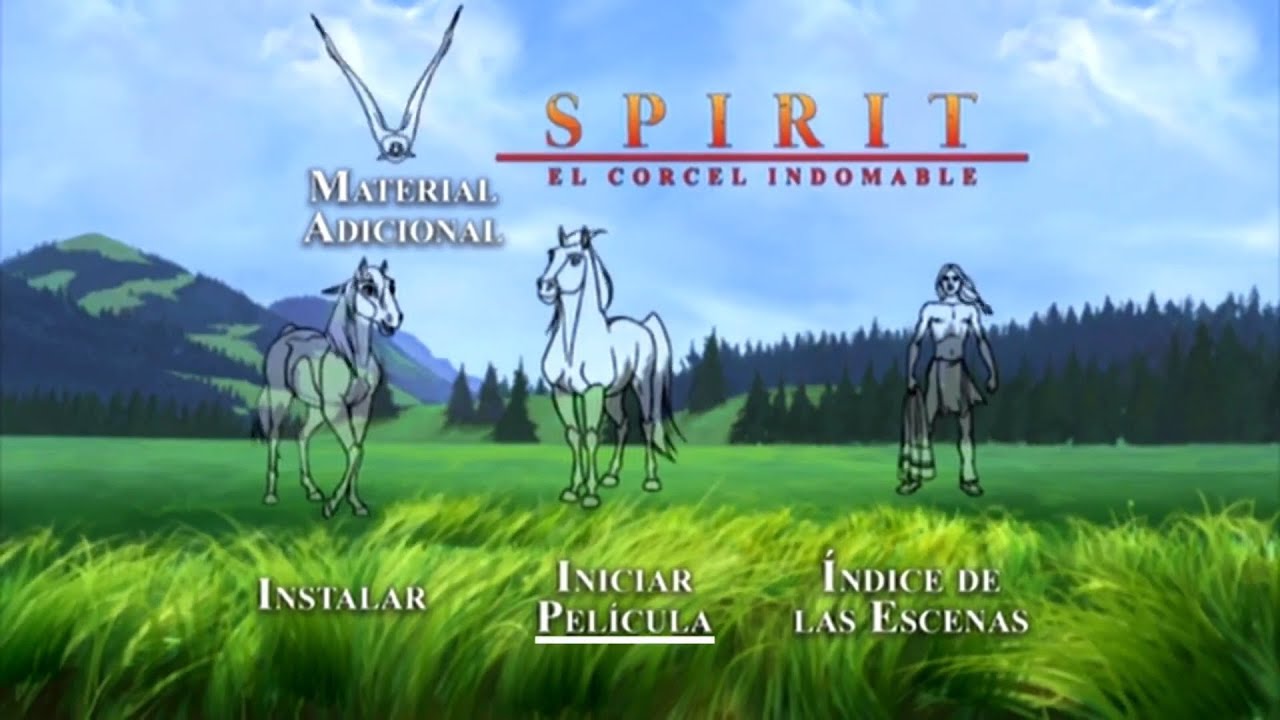 Spirit el corcel indomable DVD menú