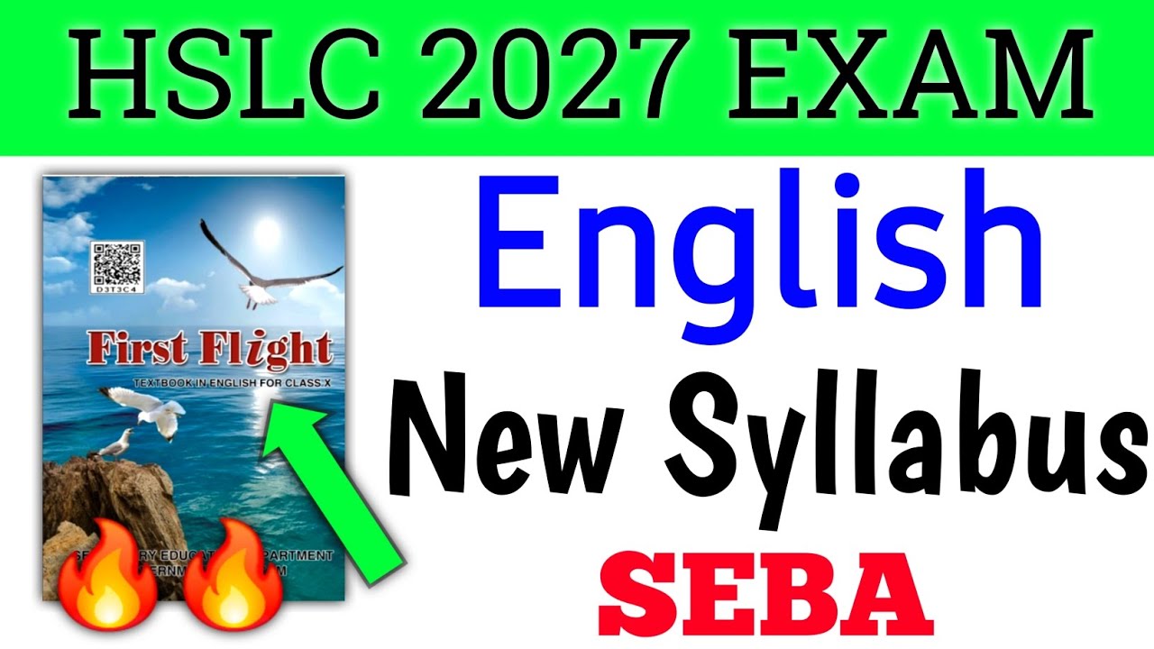 English New Syllabus for-HSLC 2026-27||SEBA||Hslc 2027 Exam