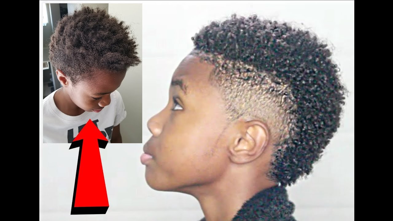 Преображаем натуральные волосы моего сына | Curly Frohawk Boys Wash n Go
