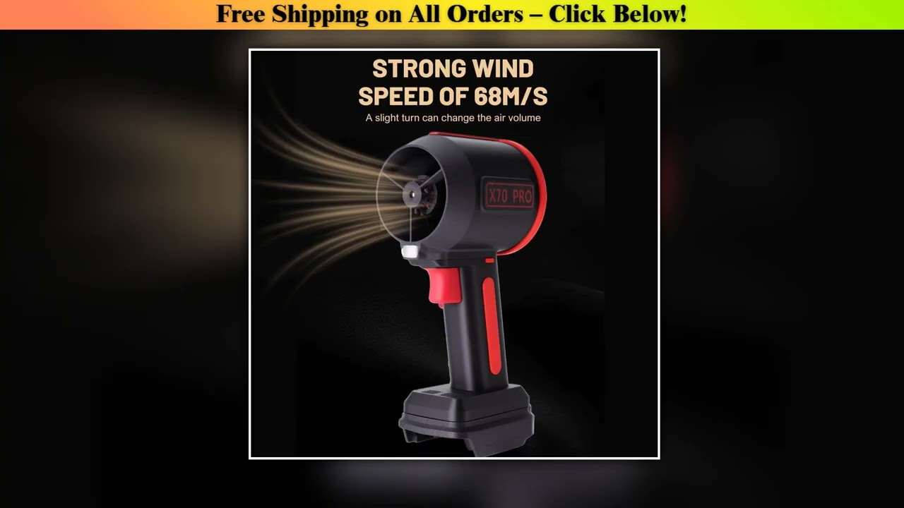 X70 Pro Mini Turbo Jet Fan 1500W Powerful Air Blower 70mm Brushless Motor Max 2800g Thrust Snow