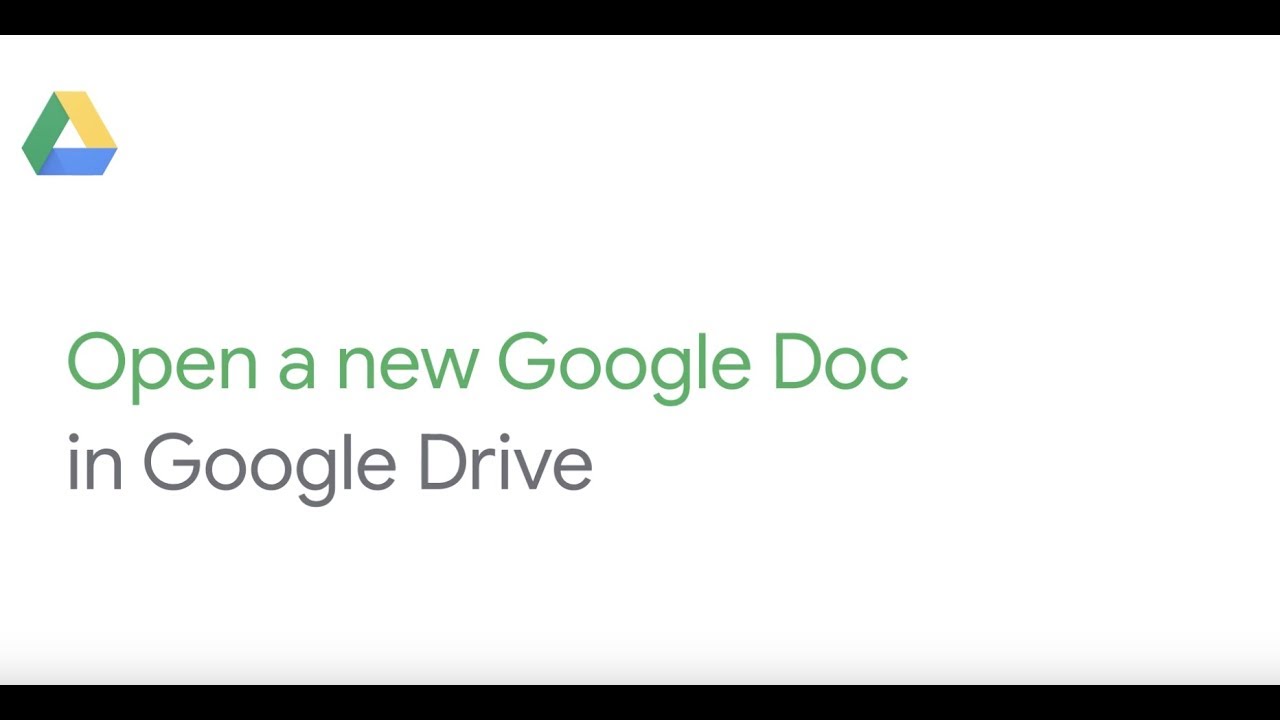 Open a new Google Doc in Google Drive