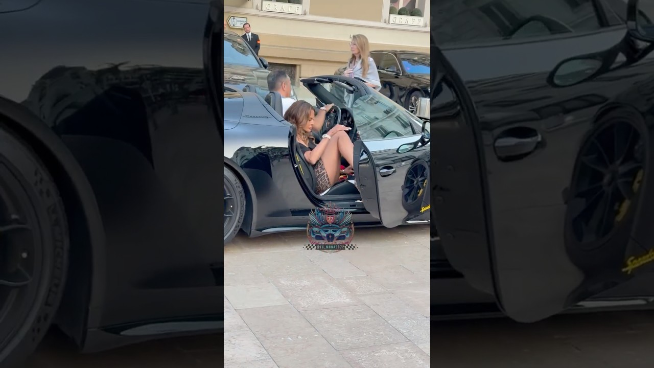 La Signora del Lusso lascia il Casin&ograve; di Monte Carlo a bordo della sua Porsche #belezafeminina #s...