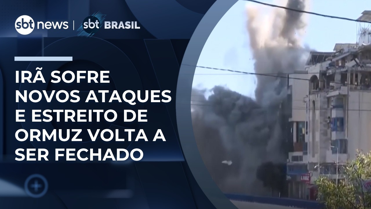 Tr&eacute;gua entre EUA e Ir&atilde; &eacute; abalada ap&oacute;s novos ataques; Ormuz volta a ser fechado | #SBTBrasil