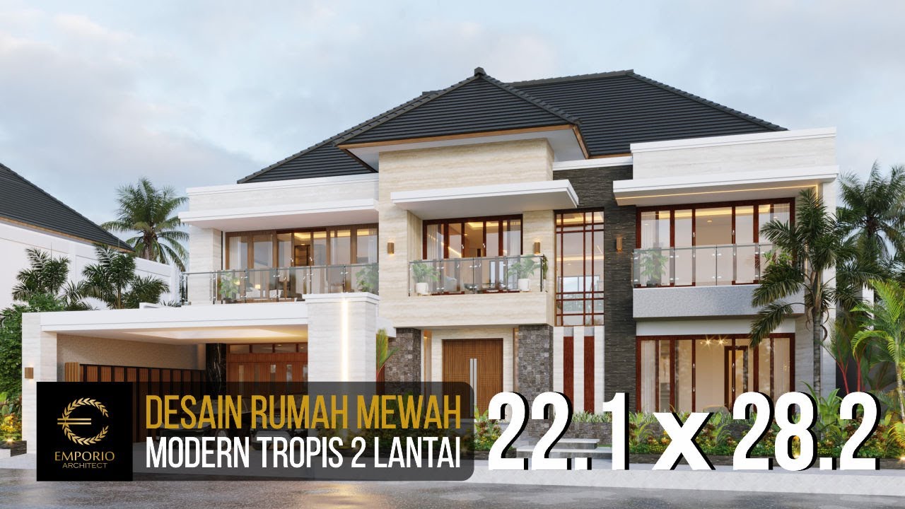 DESAIN RUMAH MODERN MILIK BAPAK DANIEL DENGAN LEBAR 22.1M DAN PANJANG 28.2M
