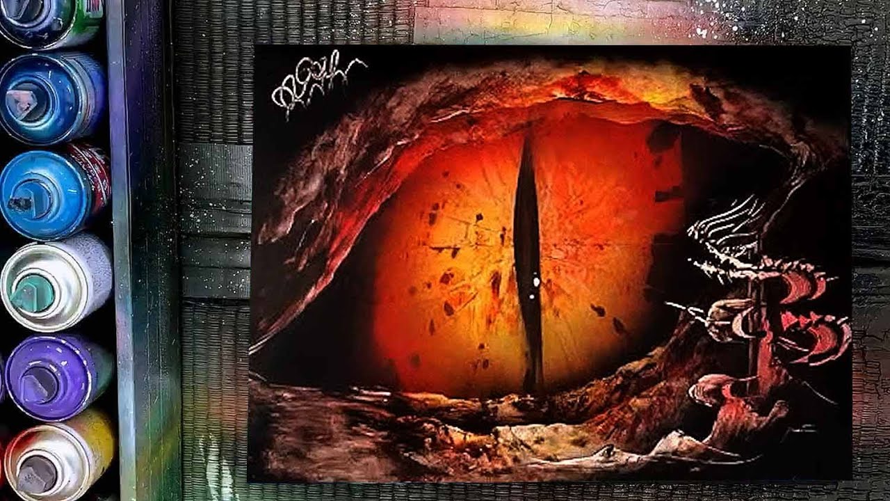 Big Dragon Eye SPRAY PAINT ART by Spray Art Eden