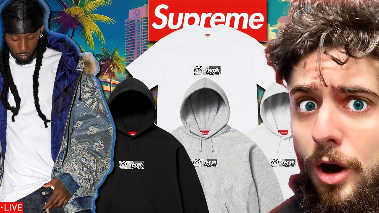 🔴 LIVE - Supreme Week 7 - Bandanas & Box Logos in Miami🌴#LIVECOP