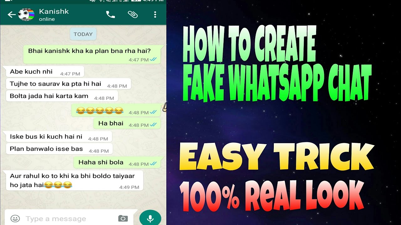 How to create fake whatsapp conversation