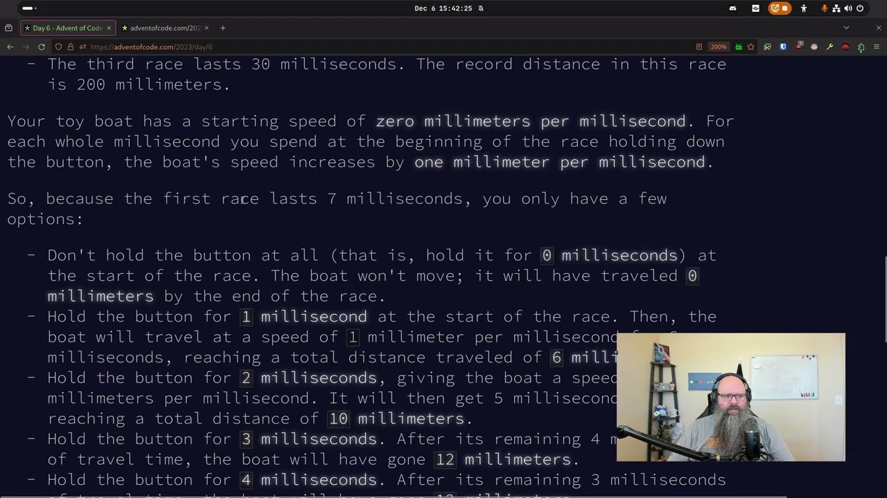Advent of Code 2023 - Day 6 - Rust