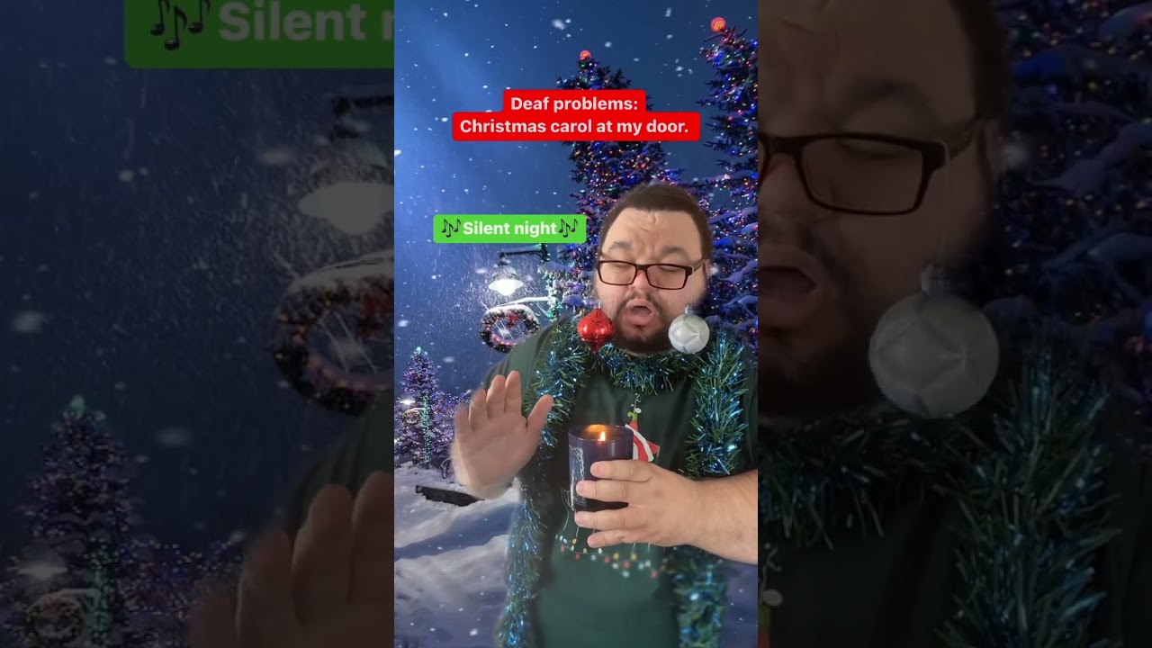 Not so silent night&hellip; #christmas #deaf #shorts