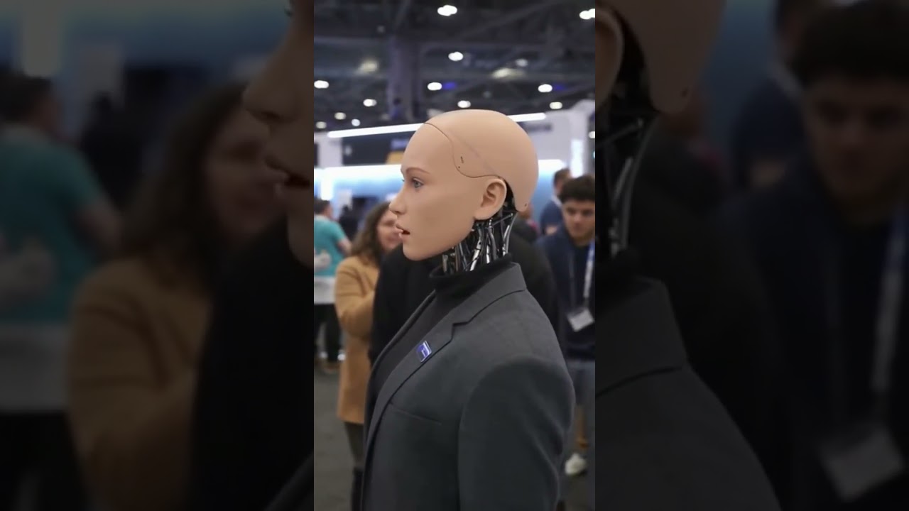 Realistic Humanoid Robot Shocks Visitors at Tech Expo! 🤖