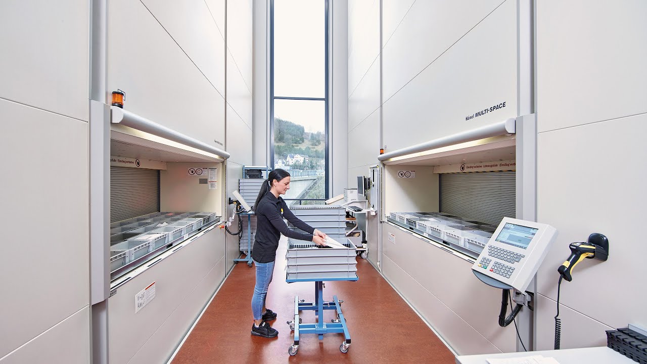 Hänel Multi-Space® and Hänel Lean-Lift® – optimum material flow spanning two levels.