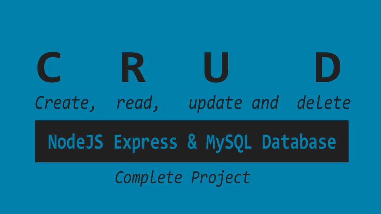 How to Create a CRUD API with MVC Architecture | NodeJS, Express & MySQL Database Project