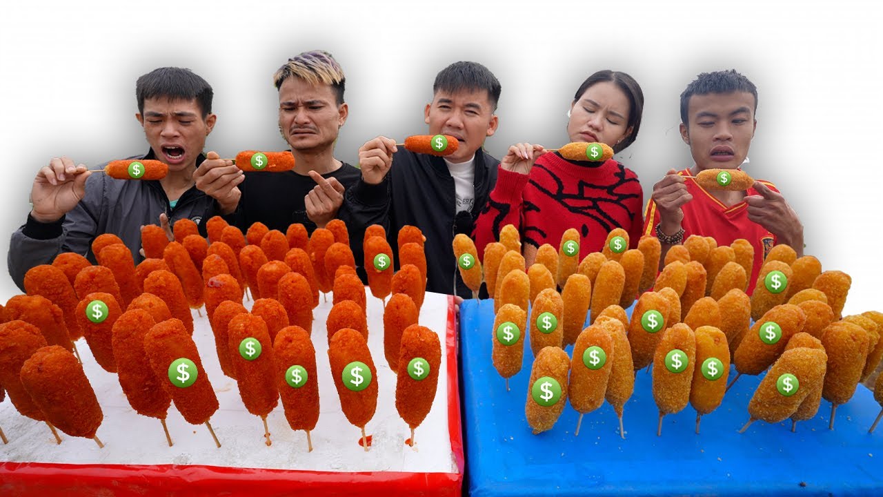 Hưng Troll | Thử Thách Người Cuối Cùng Ngừng Ăn Hotdog Sốt Samyang x2 Có Tiền Bên Trong
