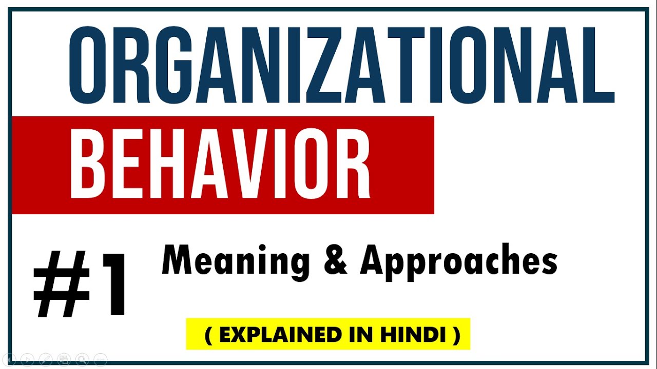 OB APPROACHES IN HINDI | Meaning & Approaches with Examples | Organizational Behavior | ppt | #1