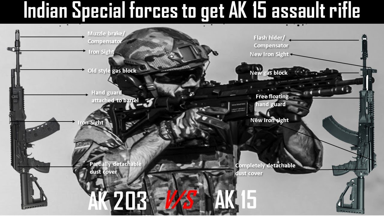 Indian Special forces to get AK 15 assault rifle | difference between AK 15 & AK 203