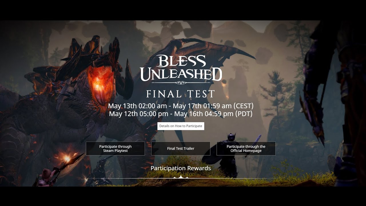 Bless Unleashed Final Test PC & Download Link