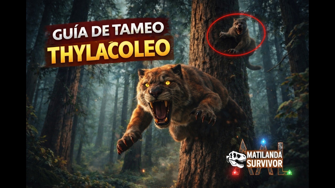 Como TAMEAR a un THYLACOLEO en ARK Ascended y todas sus HABILIDADES | Guía de tameo 2026