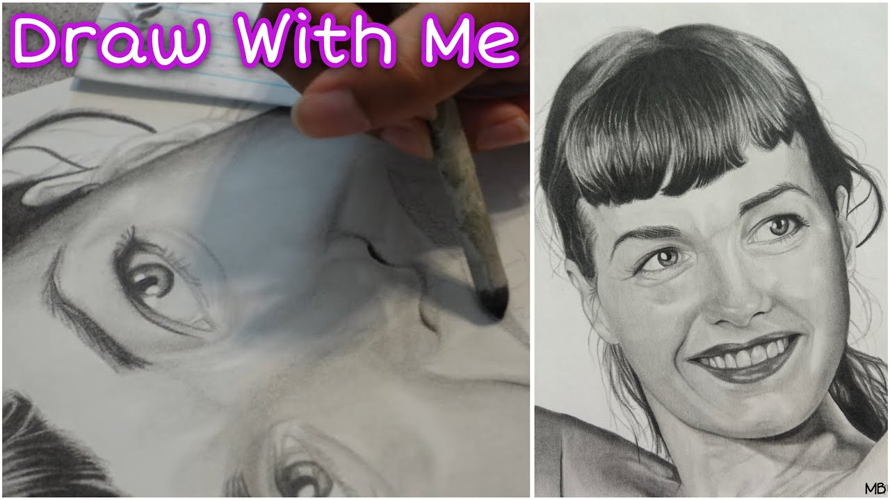 Draw With Me ✍️ Bettie Page Portrait Commissioned Pencil Drawing
