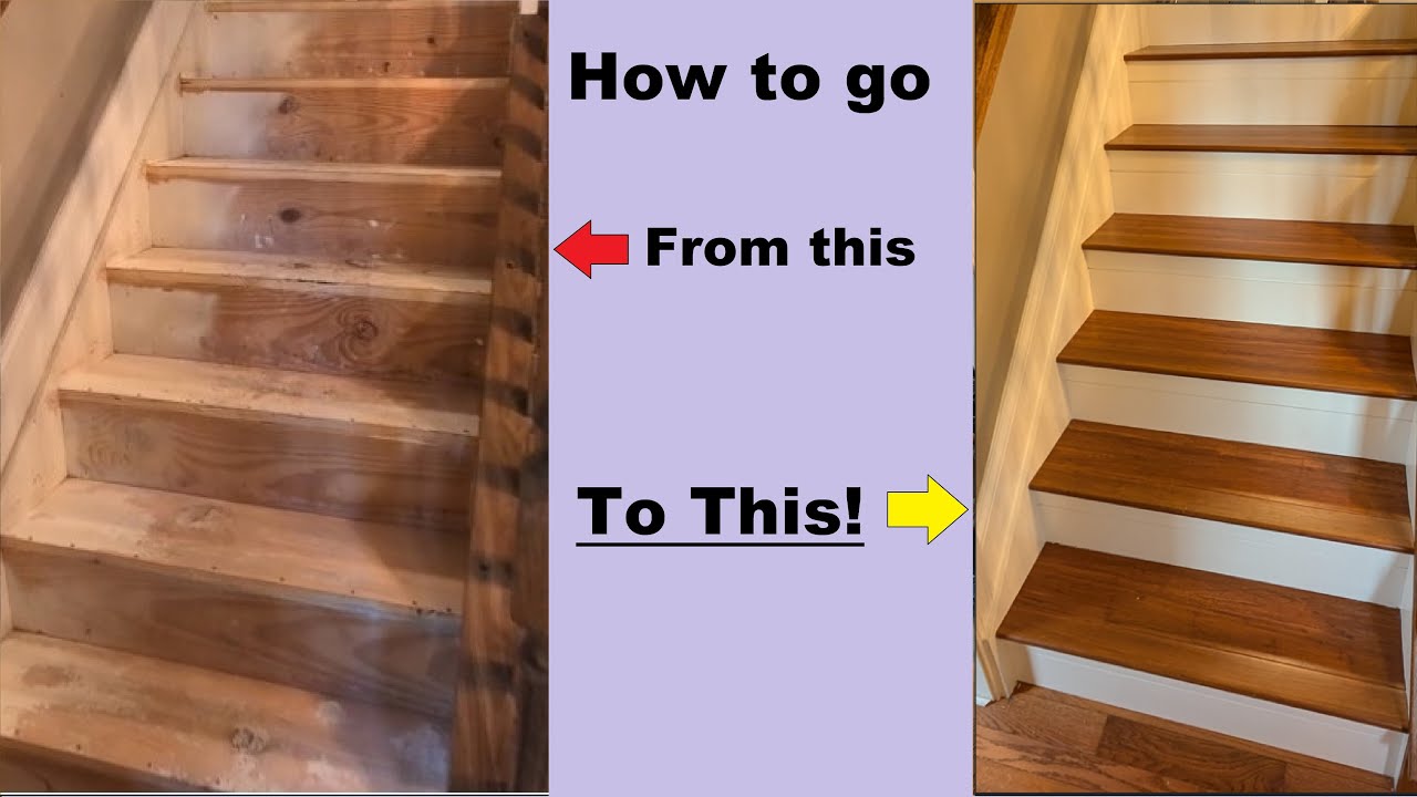 How to convert Carpeted stairs to Hardwood stairs DIY project