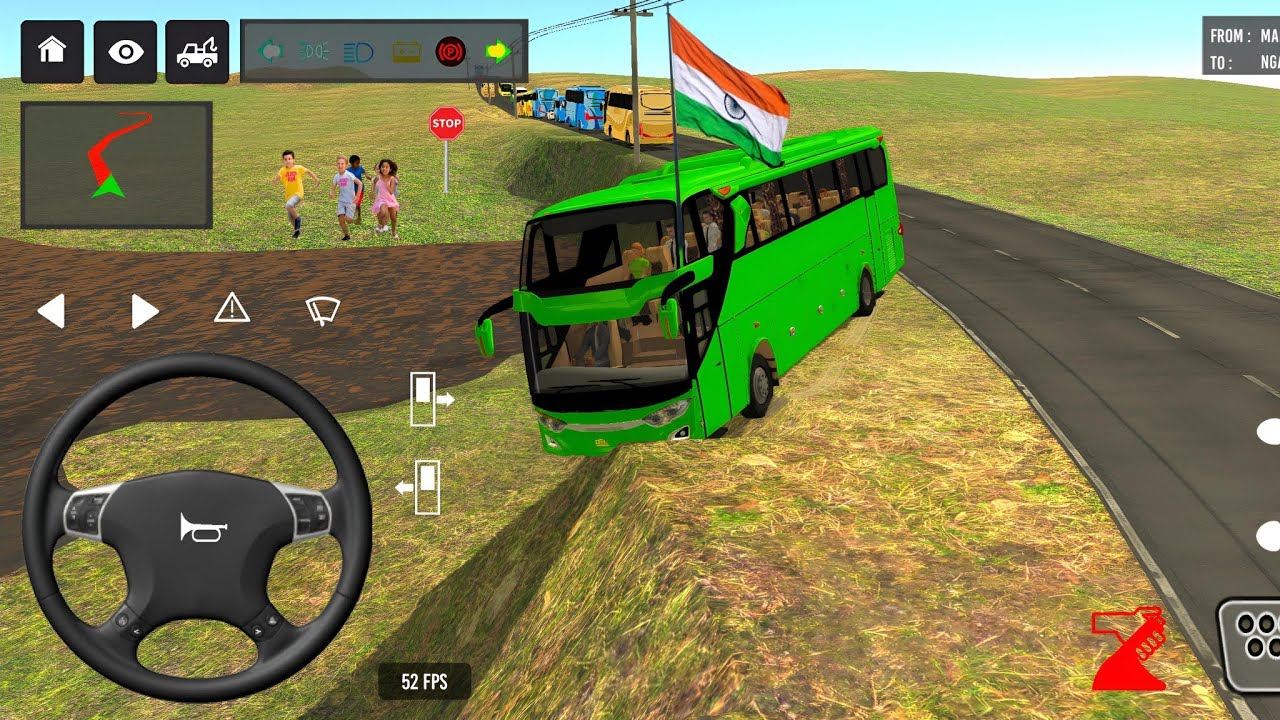 💥🥺Coach Bus Simulator India Off Road Driving⛰️🌲Bus Game Simulator 2025 Gameplay Video #bus #game #30