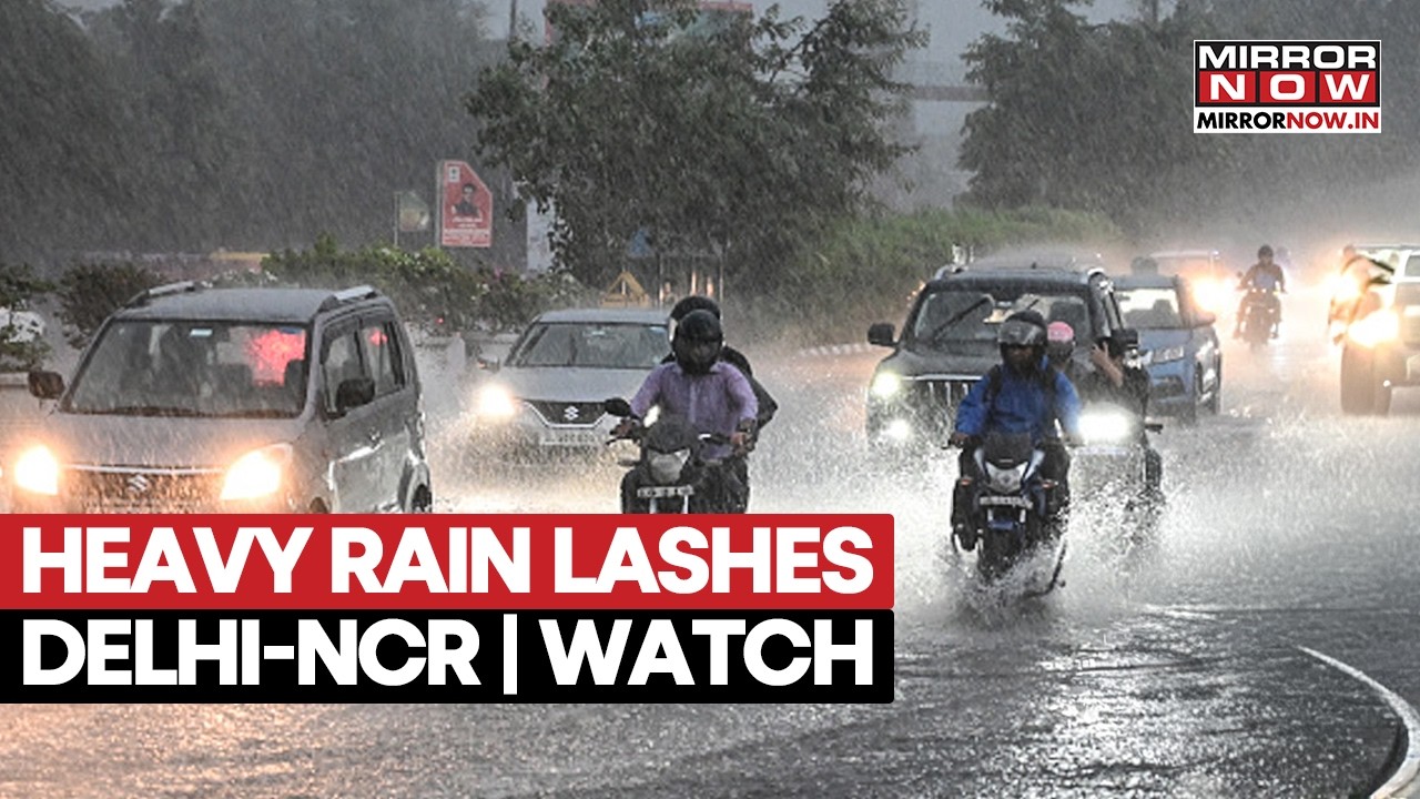 Delhi-NCR Witnesses Heavy Rain As Weather Change Brings Respite From Intense Heatwave | Watch