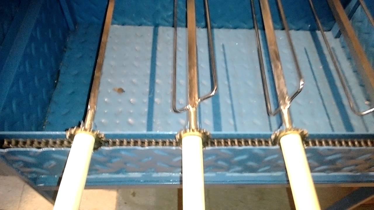 Parrilla con sistema giratorio tipo espiedo