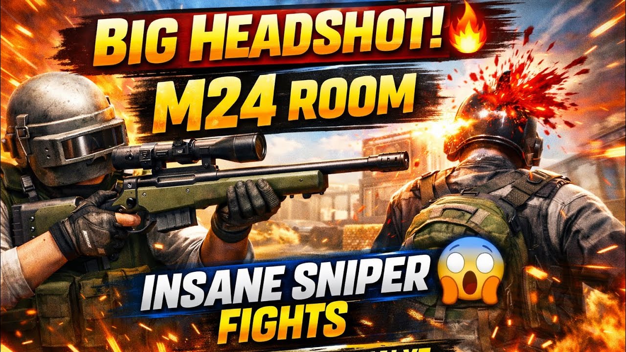 M24 Room Full Headshot 🔥 PUBG Mobile Custom Room | V8 KOCHAI YT