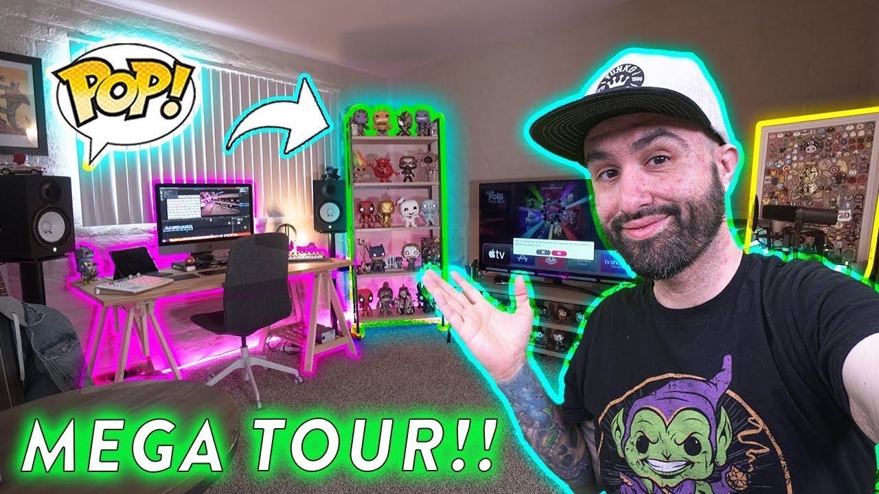 My Secret Funko Pop Collection + Home Office Setup Tour!