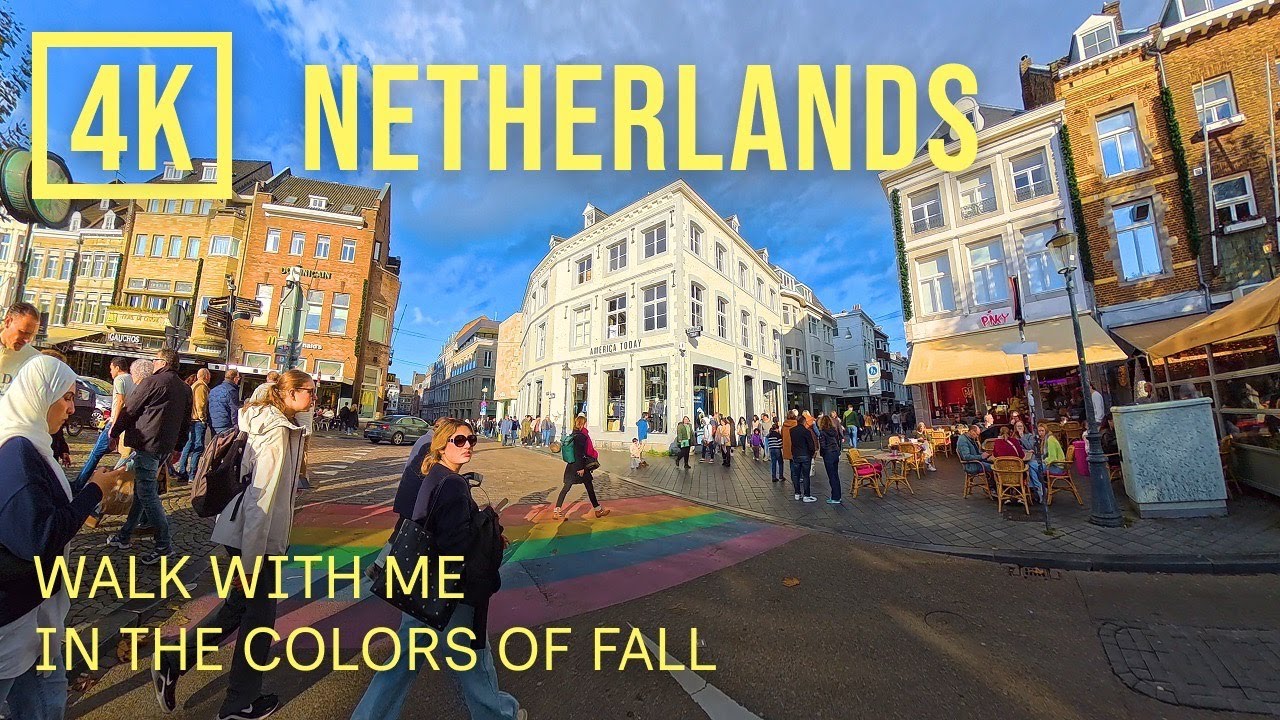 🚲  WALKING TOUR MAASTRICHT THE NETHERLANDS 4K | Walk with me in the colors of fall 🇳🇱
