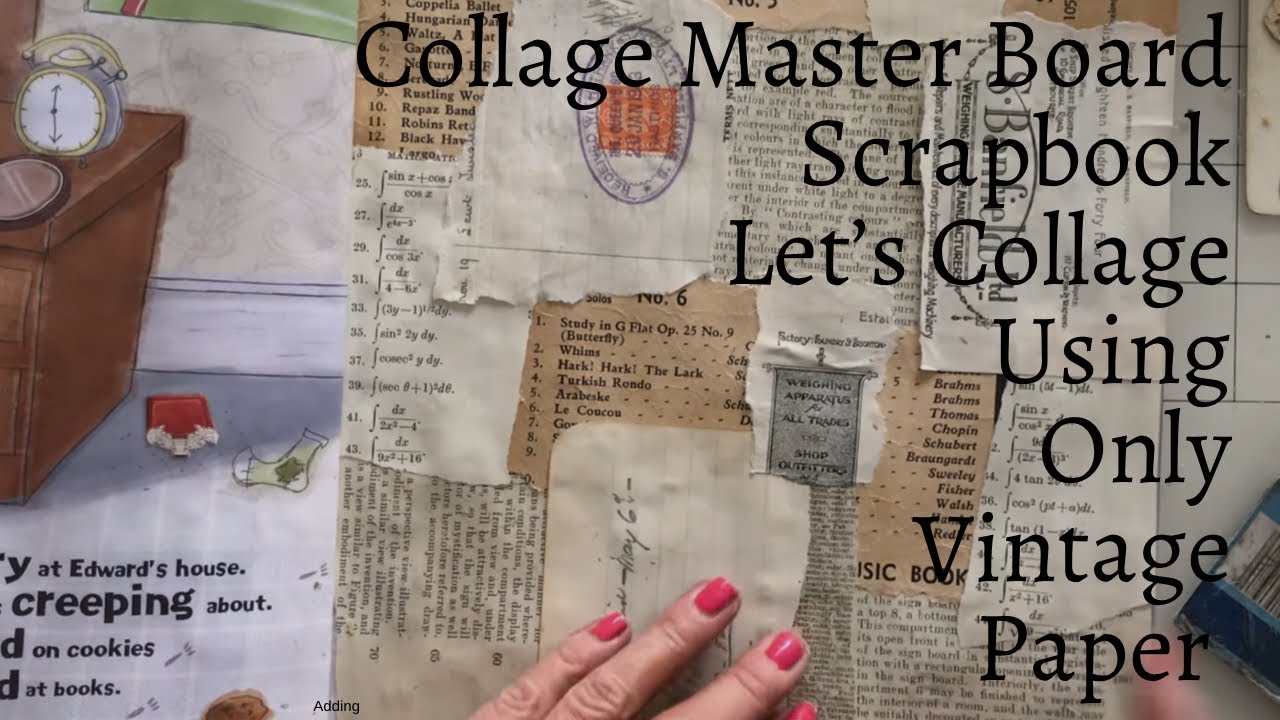 Collage Master Board Scrapbook with Vintage Papers #collage