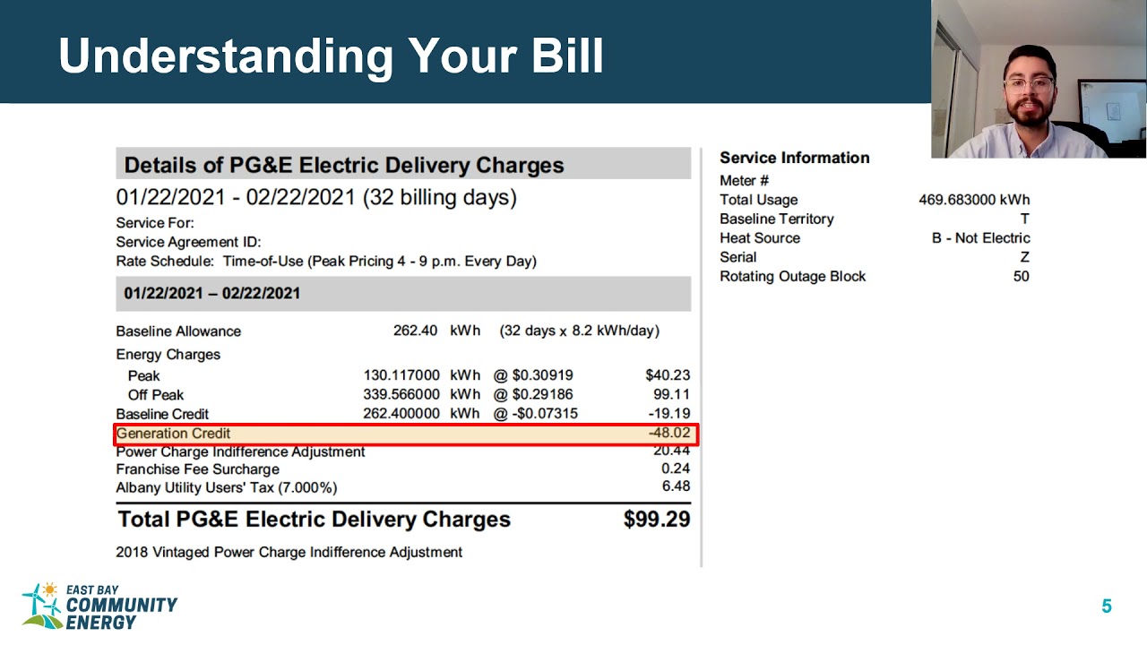 Understanding your PG&E/EBCE Bill